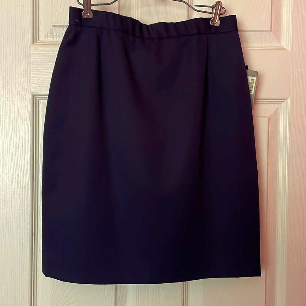 Dark navy blue wool skirt